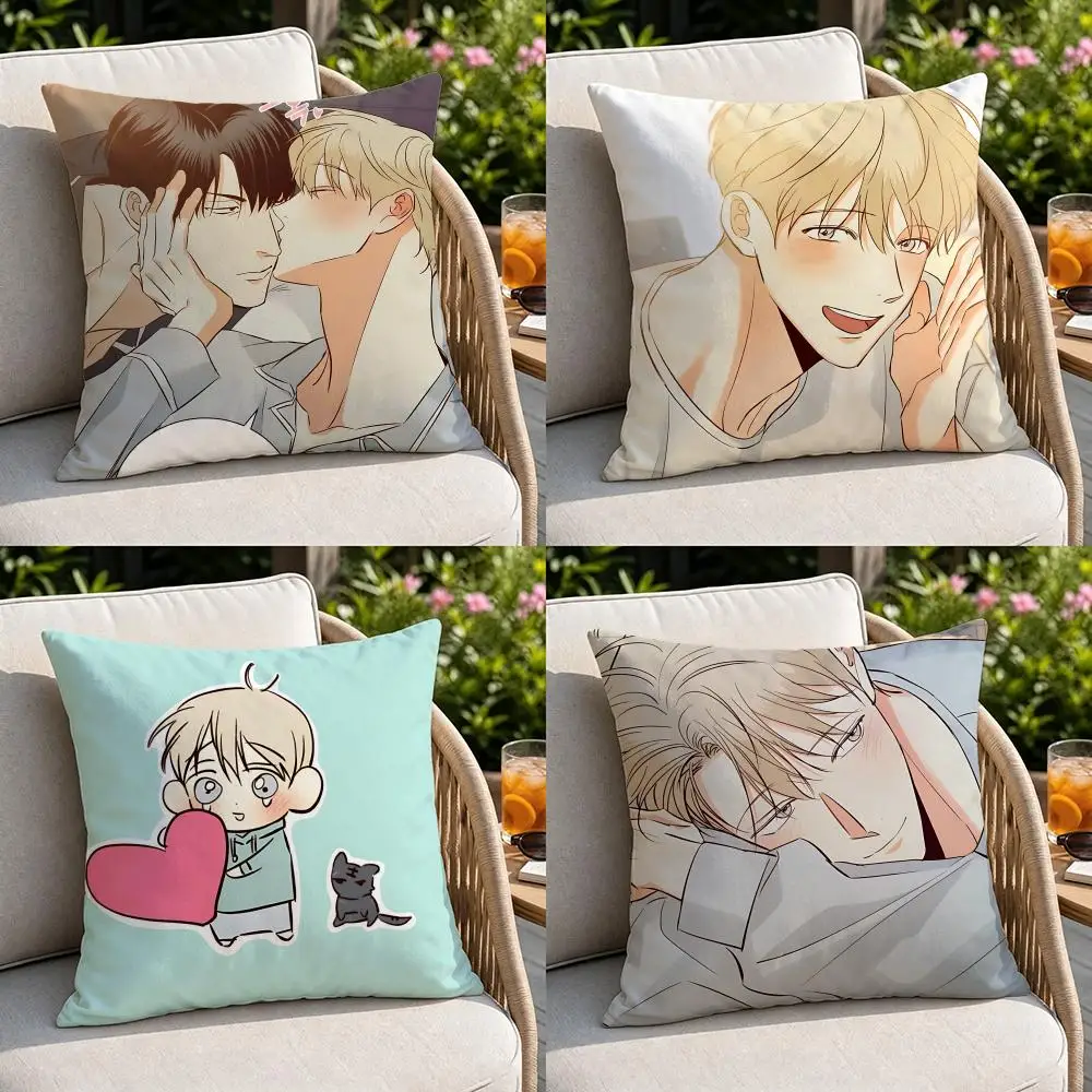 Manhwa-Dangerous Convenience StoreS Cushion Cover Soft Square Throw Pillow Covers Set for Sofa Bedroom Car Home Decoration