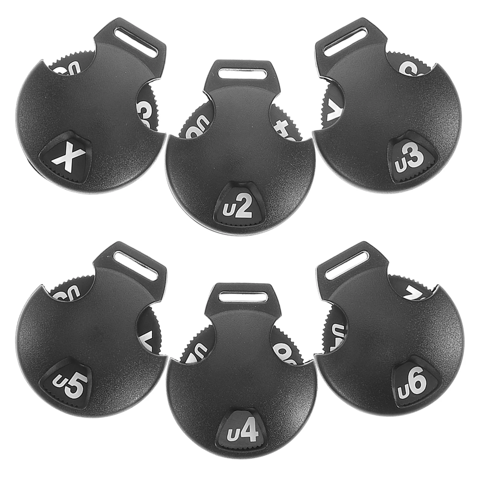 

6pcs Golf Number Plate Head Cover Large Labels Identification Covers Marker Numbers Plastic Circular Tags for Clubs Driver