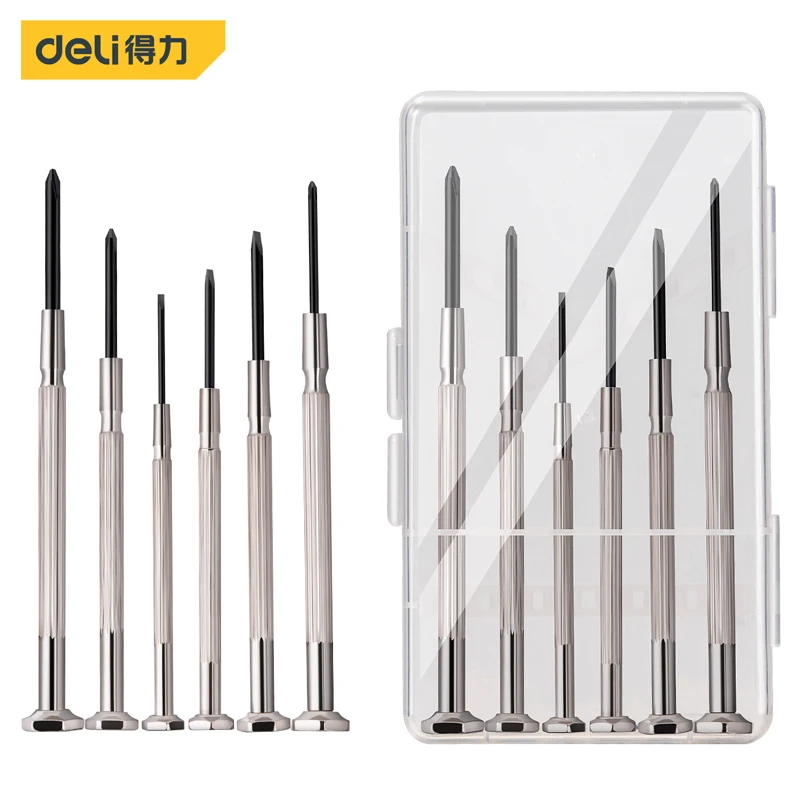 Screwdriver Set 6pcs Precision Mini Screwdriver Set with Slotted Phillips Bits for Clock Watch Glasses Screw Driver Repair Tools