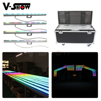 V-show 32pcs Led RGB Pixel Tube With Flightcase And 2pcs Artnet DMX Controller Dj Stage Led Bar Light For Event Church Disco