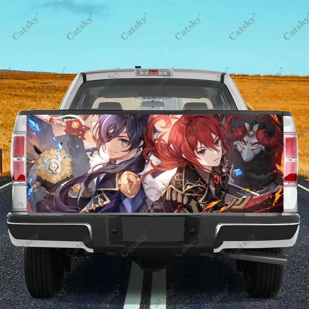 

Genshin Impact аниме автомобильная наклейка модификация заднего хвоста грузовика на заказ подходит для внедорожника грузовик обез упаковочные аксессуары наклейки