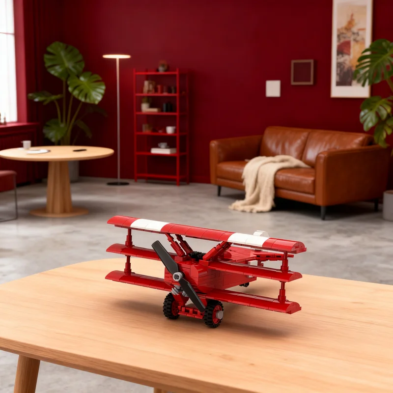 

290pcs MOC Fokker D R I Triplane City Model Building Blocks Toy Gift Creative Display Collectible Desk Premium Adult Kids Home