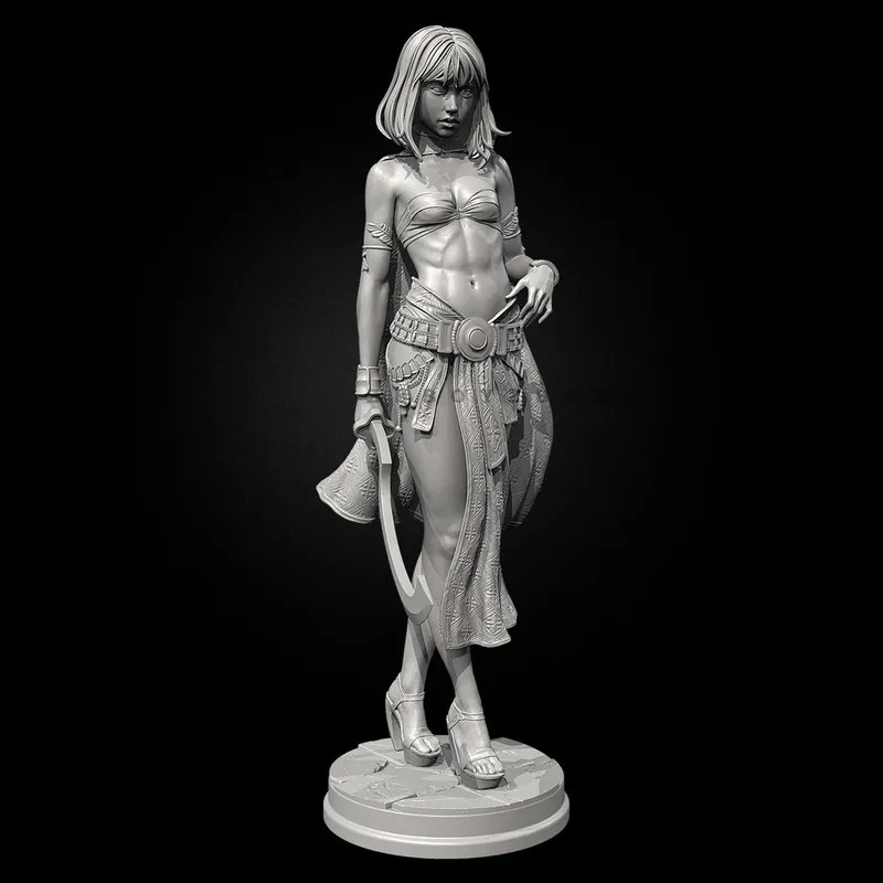 Figurine modèle en résine 38mm 50mm 75mm, beautés égyptiennes Gk, Micro Miniature, modèle blanc imprimé en 3d, jouet, Kit non assemblé et non peint