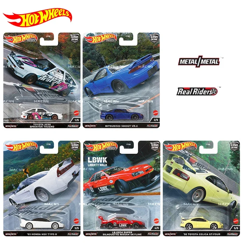 Hot Wheels-Voiture de culture de qualité supérieure pour enfants, Drifters de montagne, Diecast 1:64, Tyiture Toyota gland 86, Celica, Jouets pour