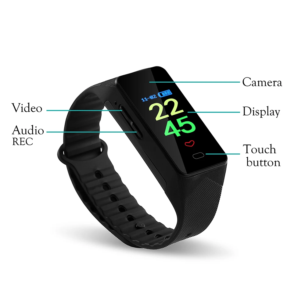 Bracelet Camera Recorder Watch Recorder Watch HD Noise Reduction Voice Activated Wristband Camera Recorder Bracelet for Meeting