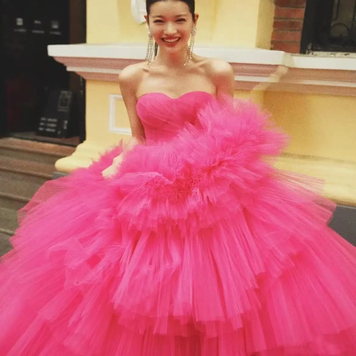 

Новая тяжелая рабочая свадебная юбка Dr Cake Sle, розовая пышная юбка, фотофонная студия для путешествий, oot Bride, уличная сцена