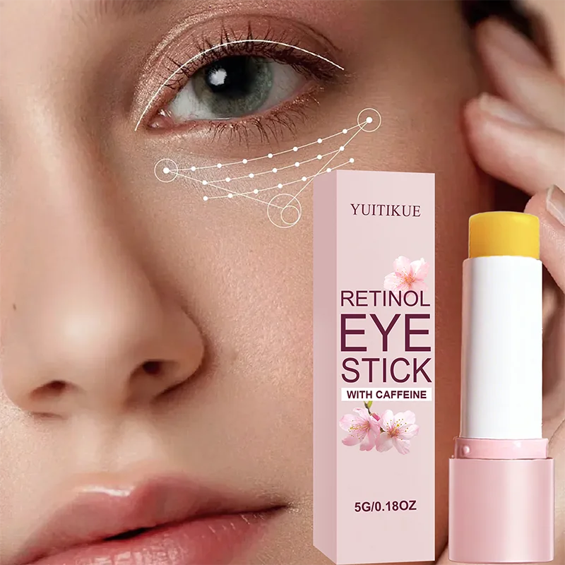 YUITIKUE Barra de Retinol para Ojos con Cafeína - Hidratación Profunda con un Solo Aplicador, Suaviza las Líneas Finas Debajo de los Ojos para Todo Tipo de Piel