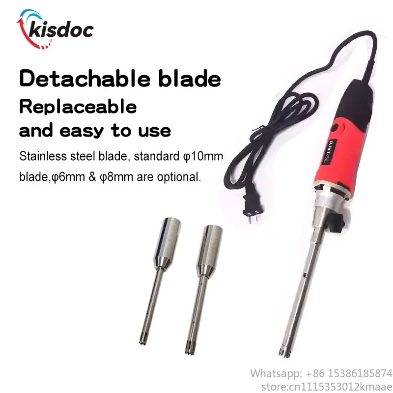 Vequyn Handheld Homogenizer with 10mm Cutter, 8000–35000 rpm Speed Control, Lab Mixer for Cosmetics