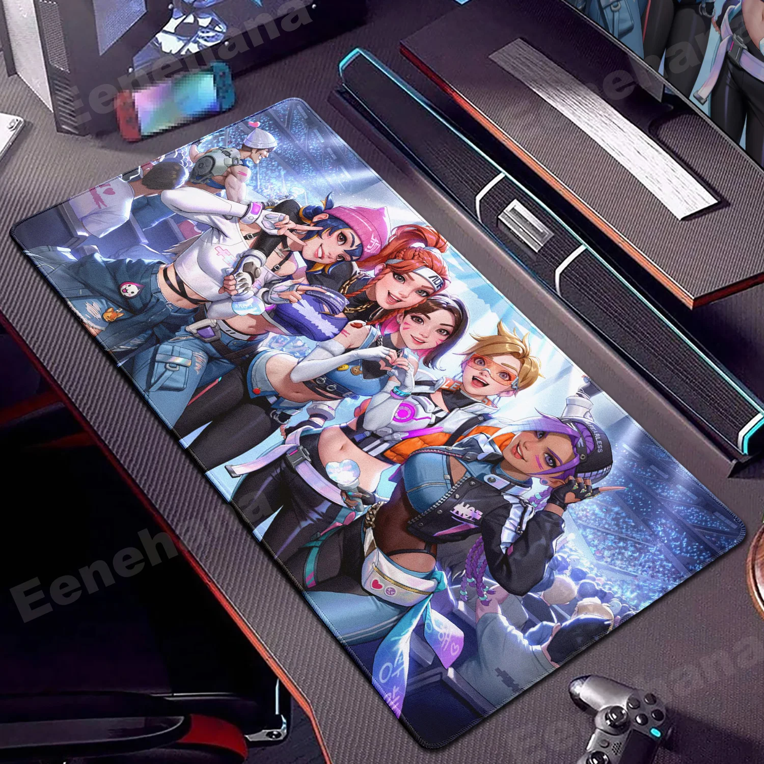 Large Overwatch PC Gamer Cabinet Mouse Pad Cute Pink Keyboard expansion pad Laptop Gaming Accessories Desk Mat Kawaii HD Carpet