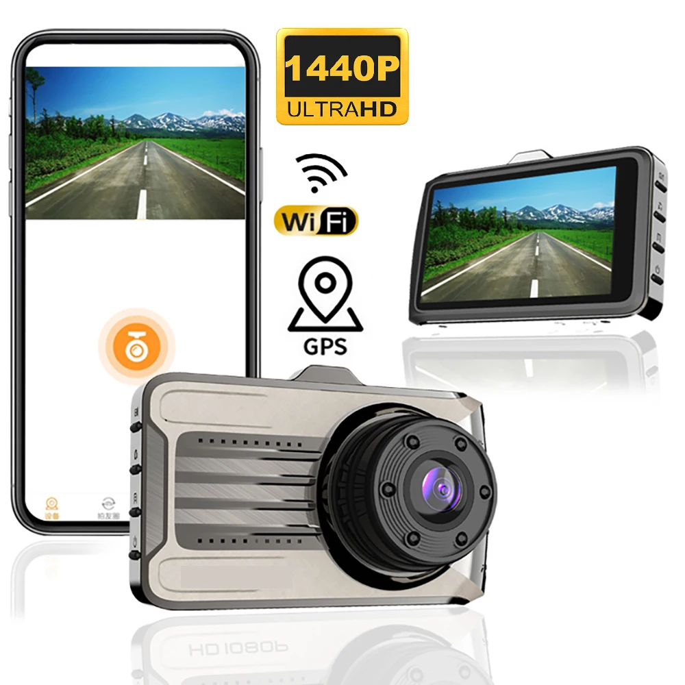 

2K 1440P Car DVR WiFi GPS Dash Cam Car Video Recorder Vehicle Camera Black Box Night Vision Dashcam Car Accessories Registrator