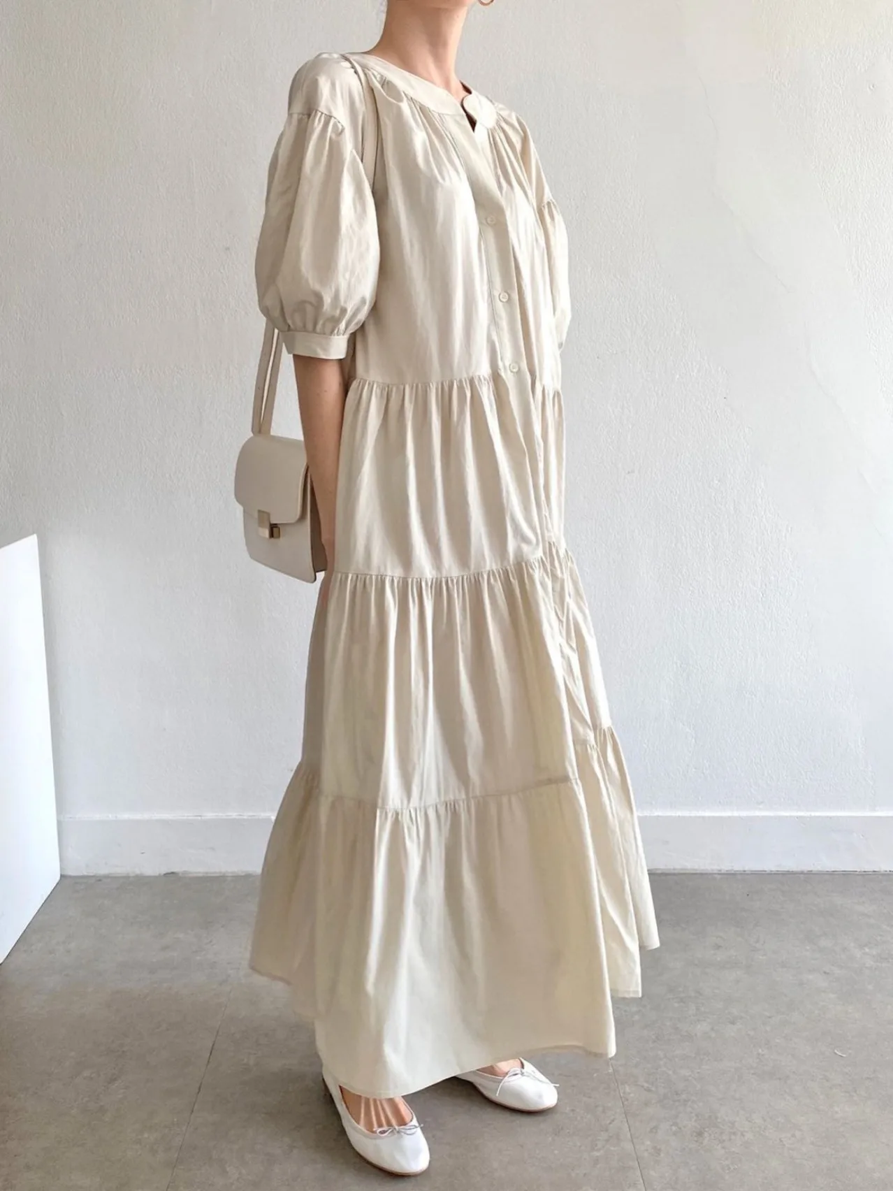 Bolha solta Sve irt Dr Mulheres verão cor doce emenda bolo saia casual longo Dr coreano Sle primavera outono...