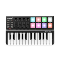 WORLDE Panda MINI 25-Key Ultra-Portable USB MIDI Keyboard Controller 8 Colorful Backlit Trigger Pads