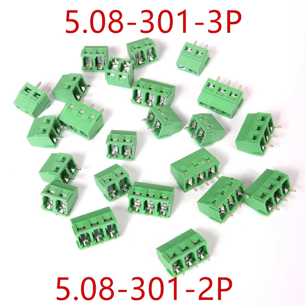 50PCS 100PCS/Lot 5.08-301-2P/3P Connecting Terminal PCB Terminal Block Connector 5mm Pitch