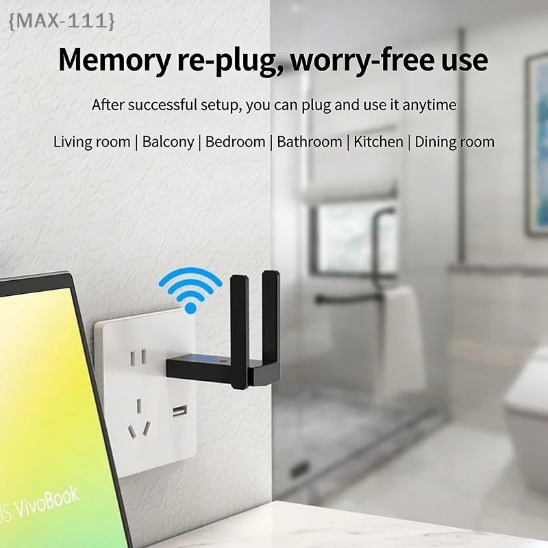 【MAX-111】Dual Band 1300Mbps WiFiUSBAdapter-2.4G/5GHz USB3.0 802.11AC 4-Antenna Wireless Receiver forPC Laptop Driver Free【W1】