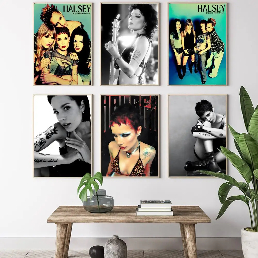 Singer H-Halsey Painting Calligraphy HD Canvas Poster living room bedroom bar aesthetic decoration
