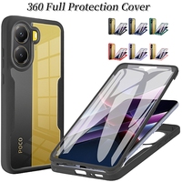 Funda For Xiaomi Poco X7 Pro 5G 360 Full Protection Case for Poko Little X7Pro Pocox7pro Clear Screen With Silicone Bumper Cover