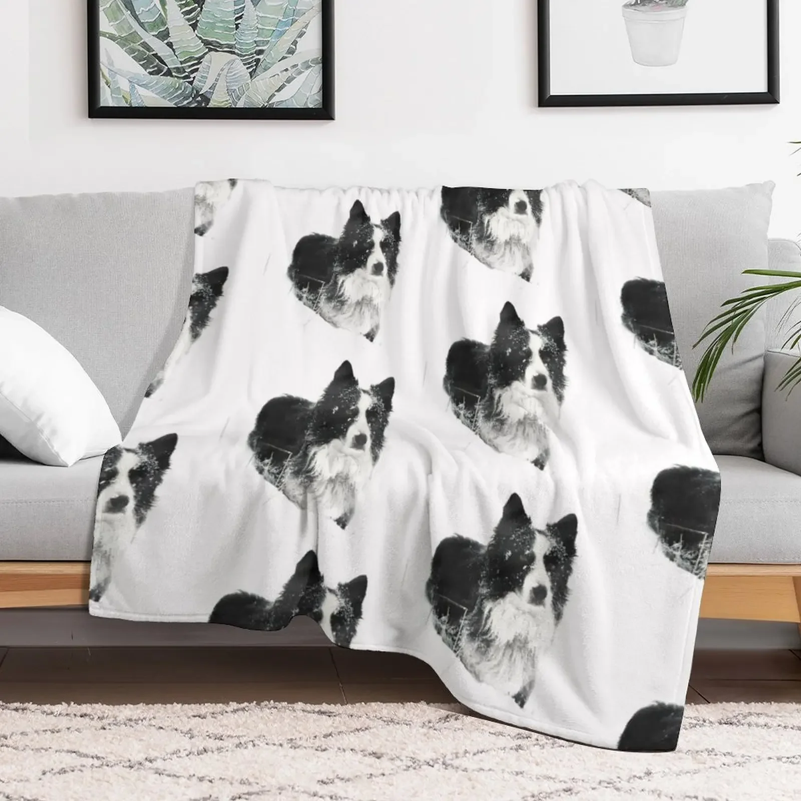 Working Winter Collie Throw Blanket valentine gift ideas anime manga Blankets For Sofas Blankets