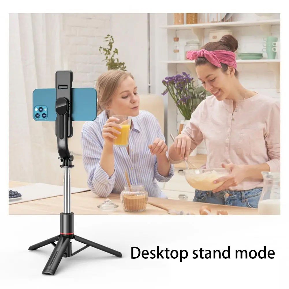 Solid Adjustable Anti-slip Phone Tripod Stand with Bluetooth-compatible 4.0 Remote Control Cellphone Accessories