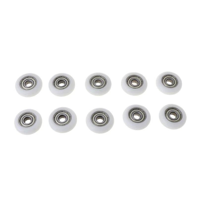 10Pcs Nylon Plastic Round Pulley Roller Wheel Shower Room Pulley for Door Window