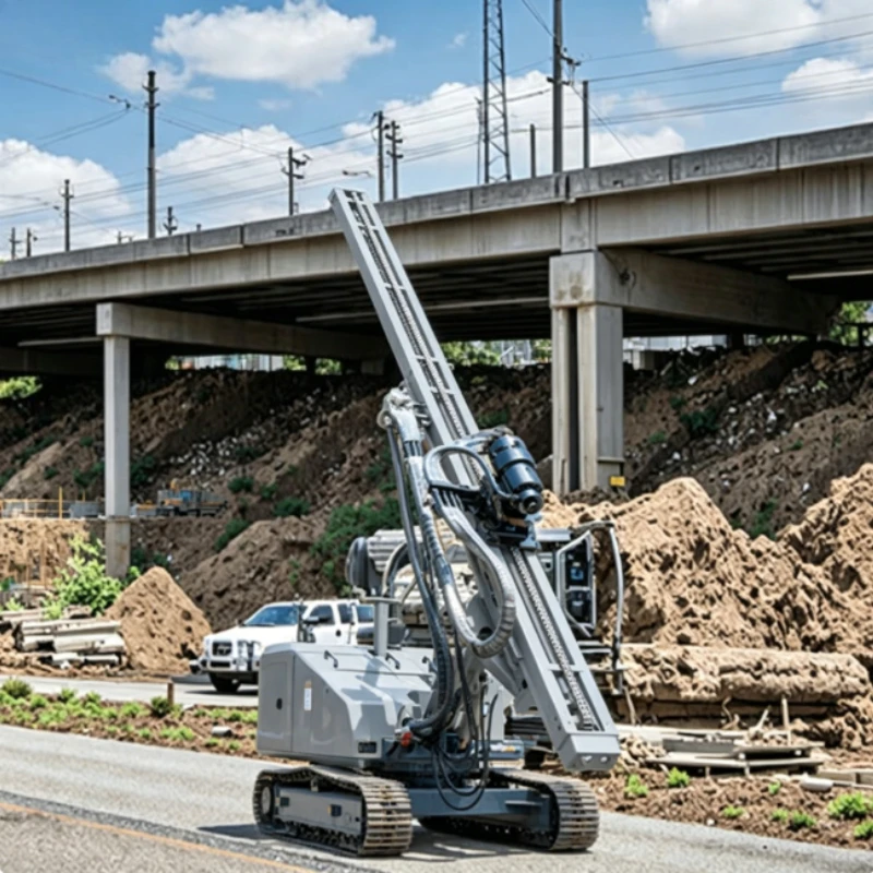 Customized New Solar Hydraulic Pile Driving Machine Pneumatic Post Driver Piling Rig with Pump High Efficiency High Load Moment