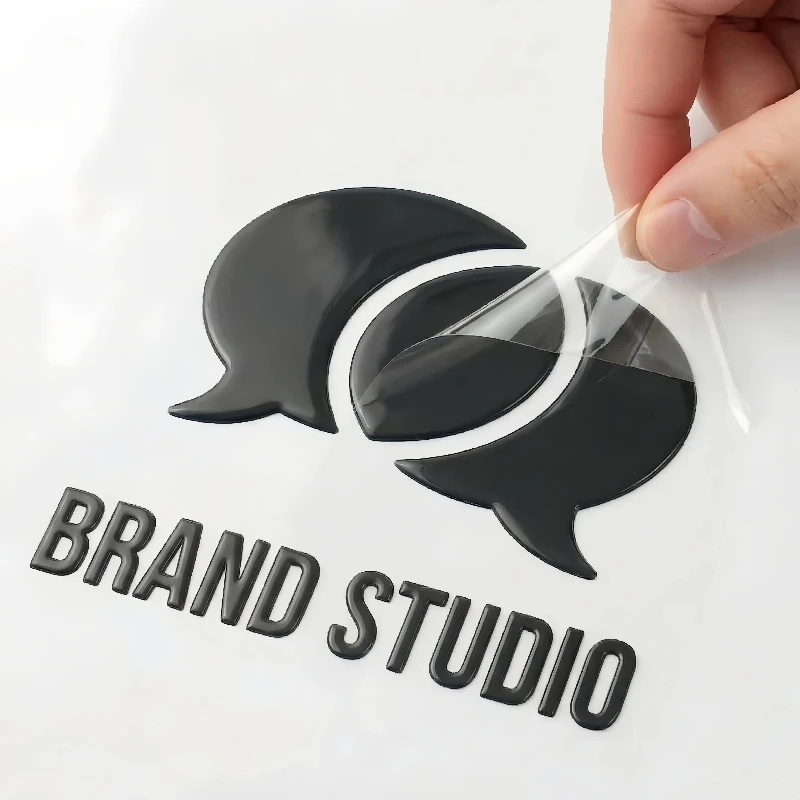 

50pcs Personalized Stickers Logo 3D Custom Sticker UV DTF Transfer Stickers Wedding Labels Customized Waterproof Company Name