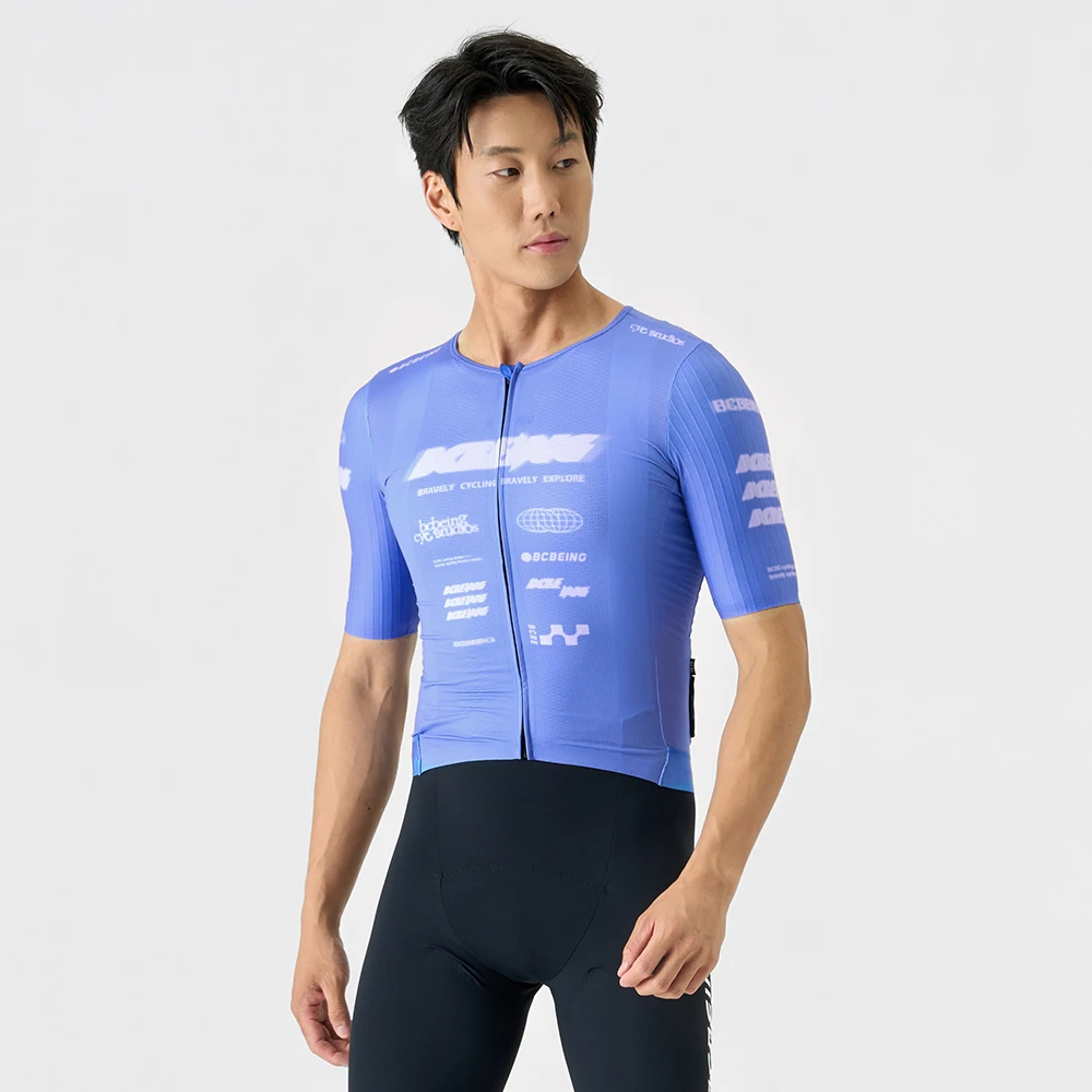 BCBE-ING AERO Cycling Jersey Pro Race Fit Lightweight Short Sleeve Bicycle Jersey Breathabl Quick Dry Cycling Maillot YKK Zips