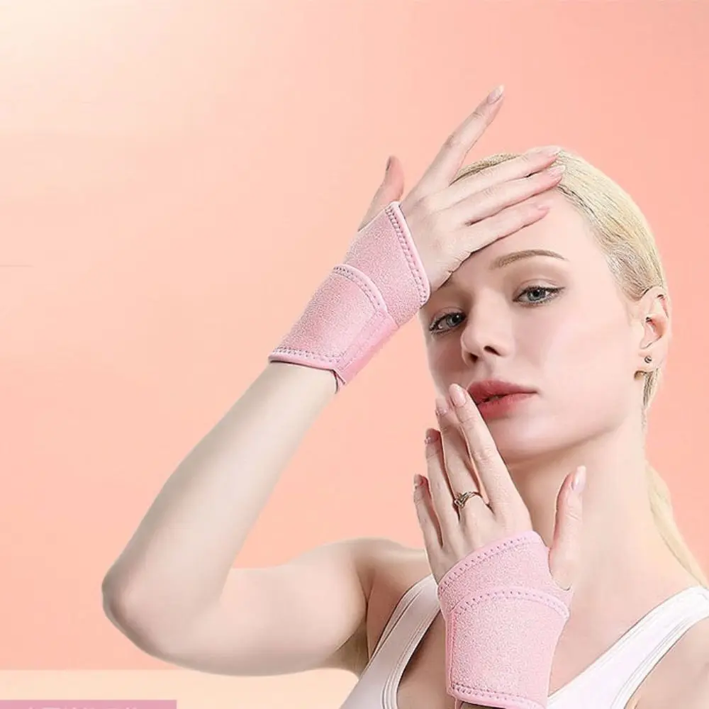 

Nylon Spandex Adjustable Wristband Black Grey Pink Anti Sprain Carpal Tunnel Brace Adjustable Elastic Decompression