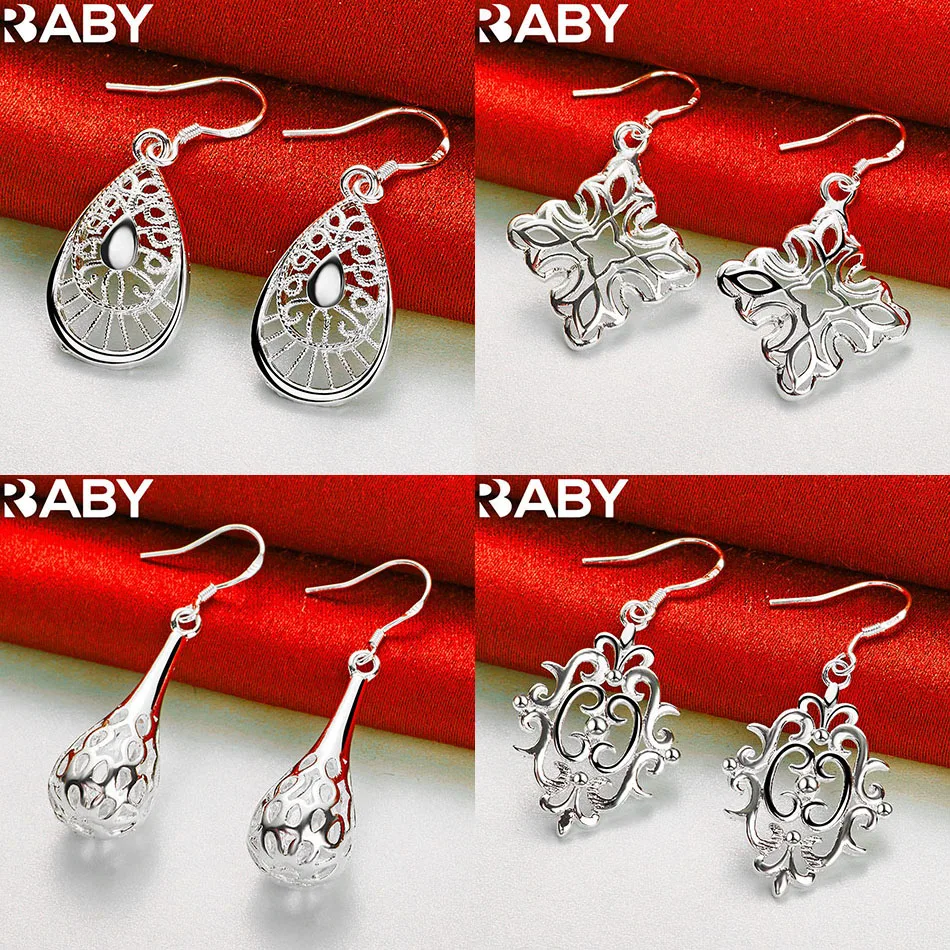 

URBABY стерлингового серебра 925 пробы геометрические серьги-капли для женщин модные ювелирные изделия Шарм Грейс благородные свадебные аксессуары