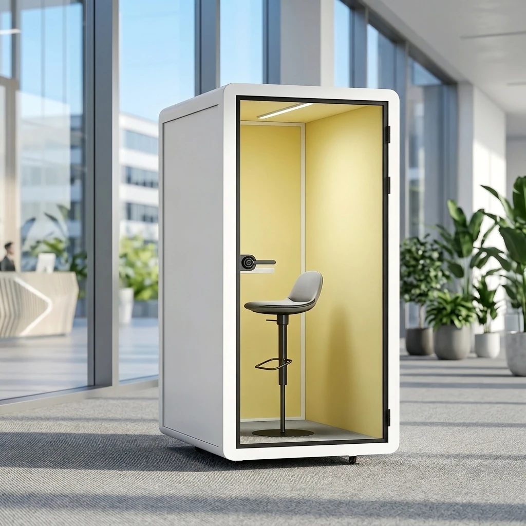 Durable Modern Design Freestanding Office Pod Desk Versatile Tempered Glass Aluminum for Home Apartment School Mall Office Use