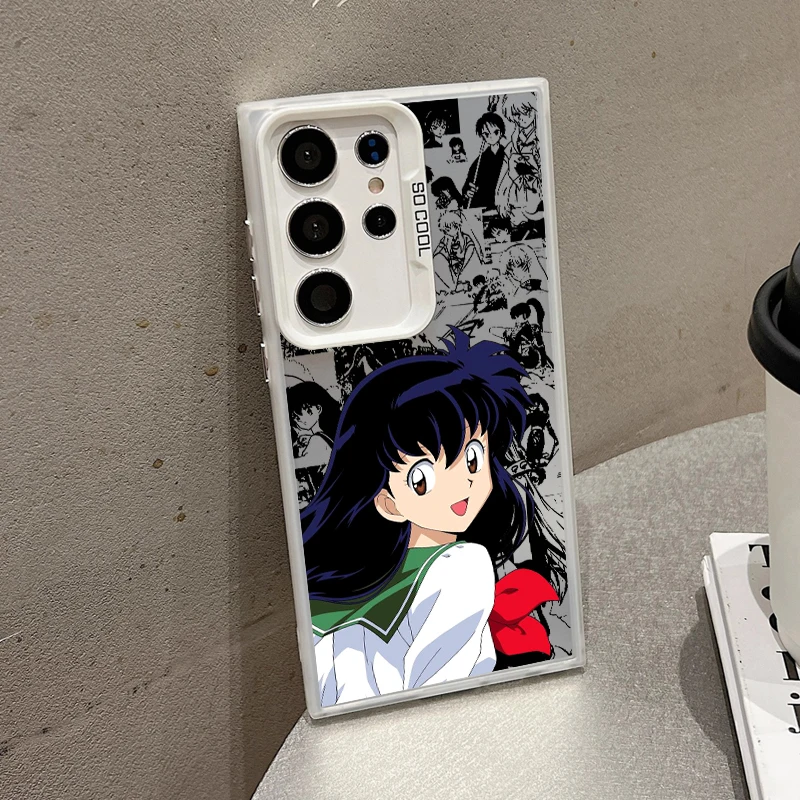 Inuyasha Anime Cartoon For Samsung A73 A72 A71 A53 A52 A51 A33 A54 A34 A35 A36 A55 A56 A26 5G Colorful Silver Phone Case Funda