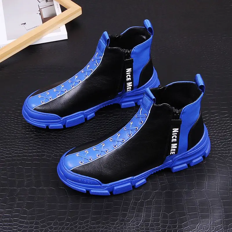 

Hip hops Men Breathable Sneakers Vulcanize Boots Male yellow black Mesh Casual boots Tenis Masculino A6