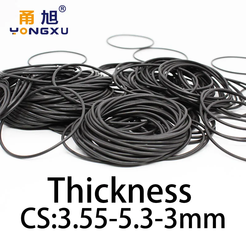 O-Ringdikte 3.55/5.3/3Mm Cs Fluorubber Fkm Afdichting Temperatuurbestendige Pakking Rubberen Ring Compleet In Specificaties