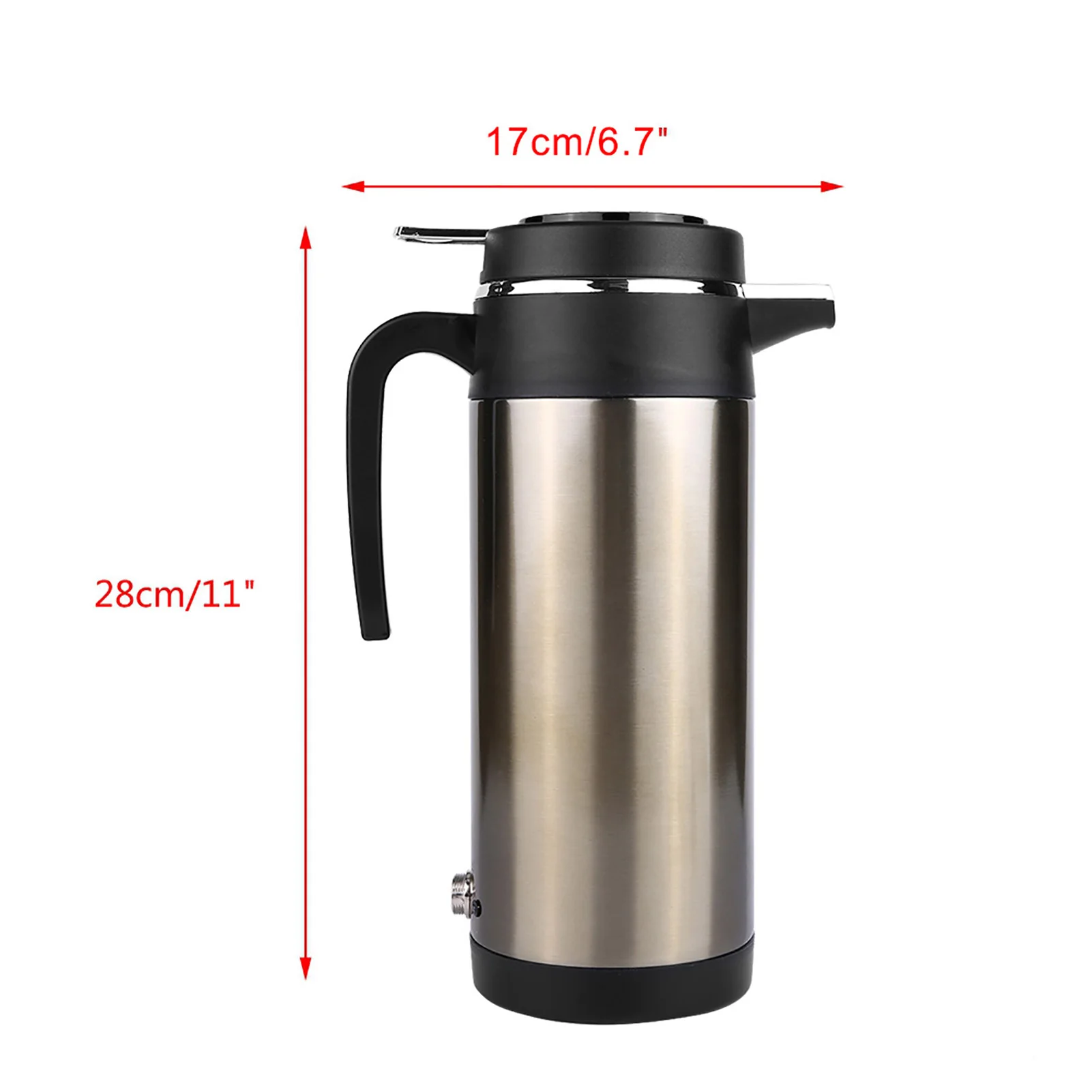 1000ML 12V/24V Universal Car Electric Heating Cup Kettle Stainless Steel Water Heater Bottle Heating Fast Boiling Keep Warm