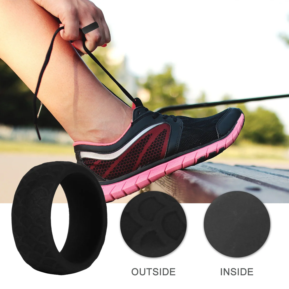 

1pc Silicone Ring Black No.13 Outdoor Sports Waterproof Flexible Fishing Exercise Comfortable Replacement Band Soft Joint Ring
