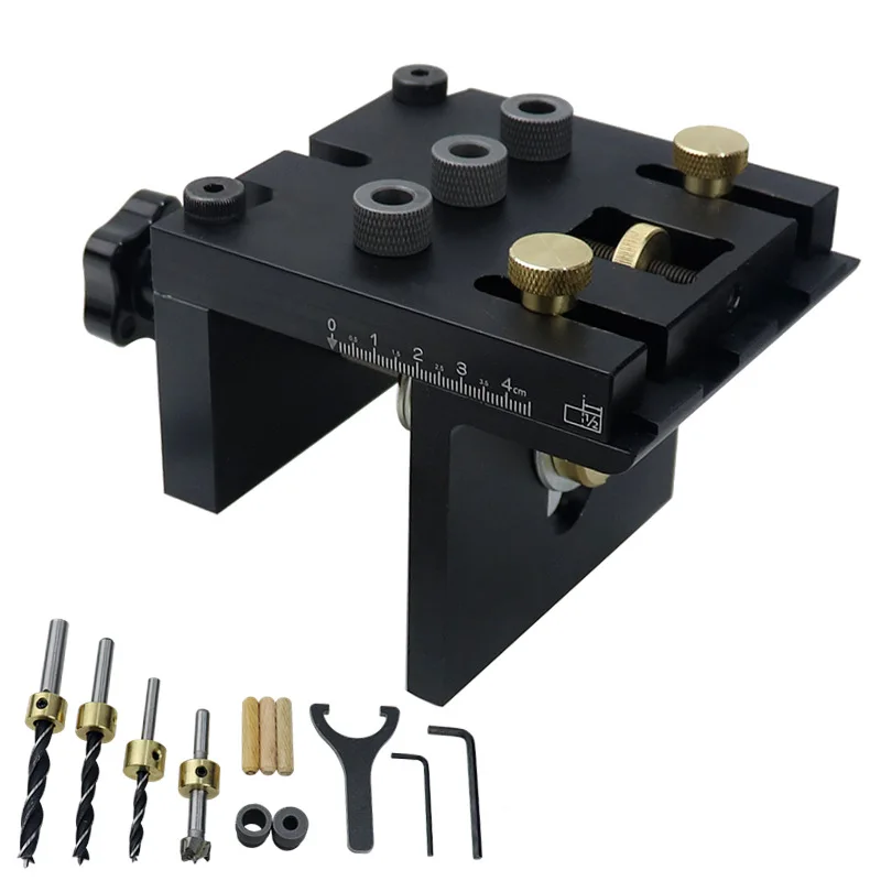 Three-in-one punching positioner, hole opener, plate furniture log tenon positioning punch