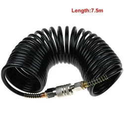 7.5M Air Compressor Hose Pneumatic Adapter Quick Coupler Inflating Coil Pneumatic Hose Pipe For Compressor Flexible Air Tool