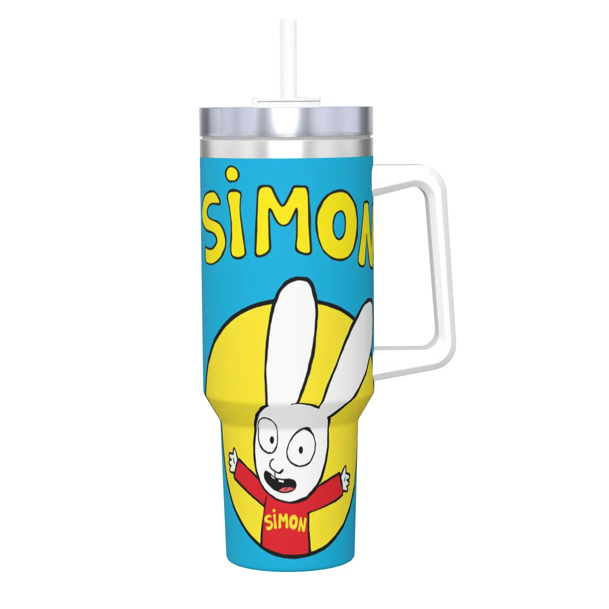 Simon Super Rabbit Tumbler 40oz Stainless Steel Double Wall Vacuum Insulated  Mug Cups With Straw