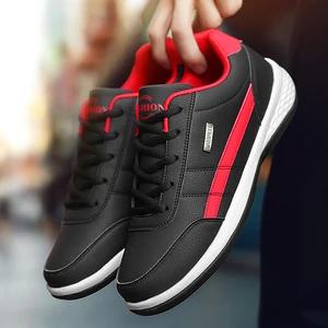 Men's leather shoes PU Tennis Casual Trend Breathable Men's Leisure Non -slip Tennis Vulcanized Shoes Men's Tennis 8 Main Sales Color Tenis - №3