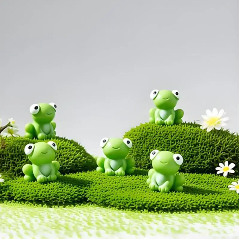 10/20pcs Mini Resin Frogs Statues Frogs Figurines Garden Decor Fairy Garden Ornaments Indoor/Outdoor Microlandscapes Home Decor