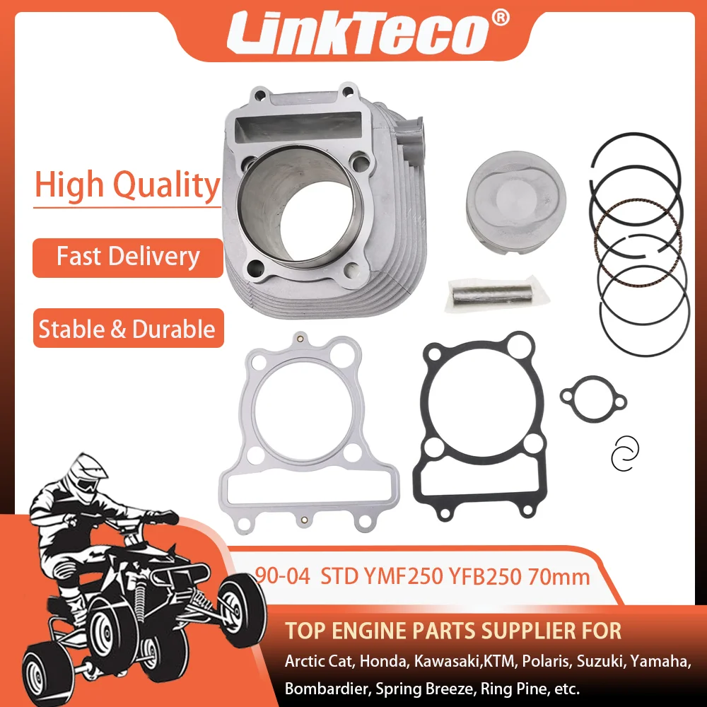 90-04 STD 71mm 249cc Cylinder Gasket Set Piston Replacement For Yamaha Timberwolf Bear Tracker Yamaha Moto 250 4BD-11310-01-00