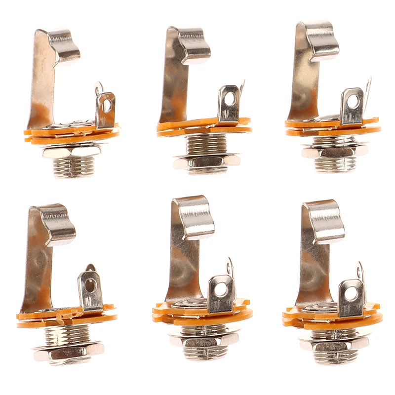 5pcs Electric Guitar Input Jack For Electric Guitar Bass Guitar 1/4