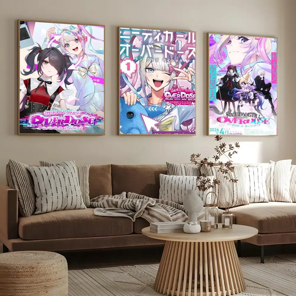 Game Needy Girl Overdose   Print Wall Art Pictures Canvas Painting Living Room Bedroom Home Decor Poster