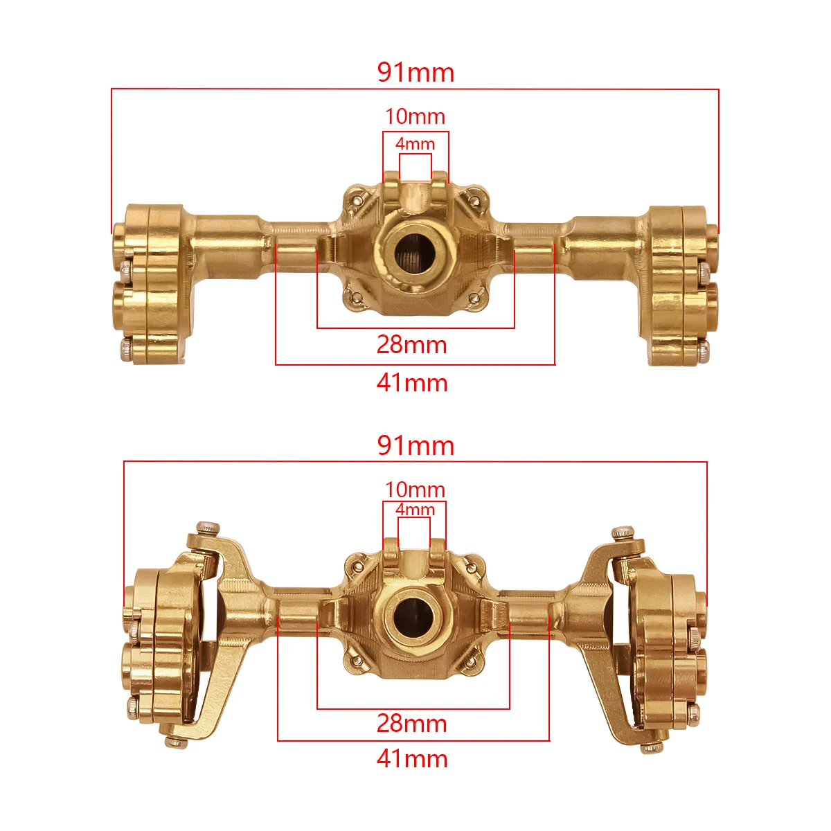 Brass Portal Axle Housing Steering Group Counterweights Outer Cover for FMS 1/24 POWER WAGON FCX24 RC Crawler Model Buggy Parts