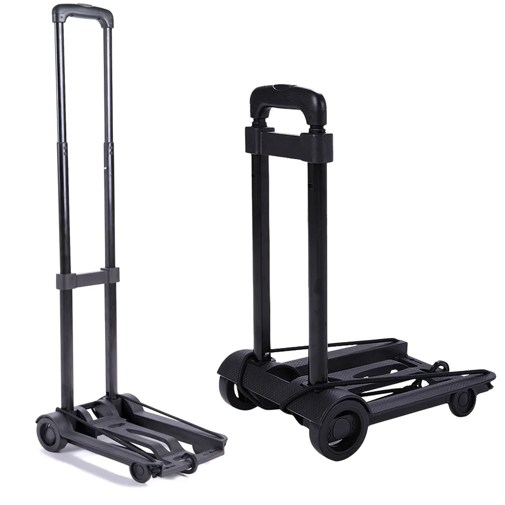 Utility Cart with Wheels Foldable Collapsible Luggage Dolly Cart Portable Fold Dolly for Travel Moving and Office Use