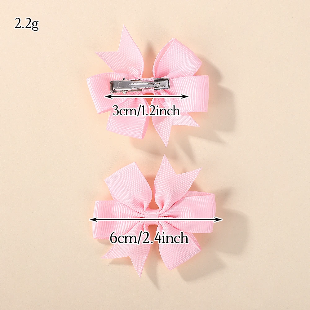 30/40/50 Stück Baby Mädchen Haarbögen Clips Zufällige Farbe 2,5'' Ripsband Bowbot Haarnadel Haarspangen Haarschmuck – Detail 2