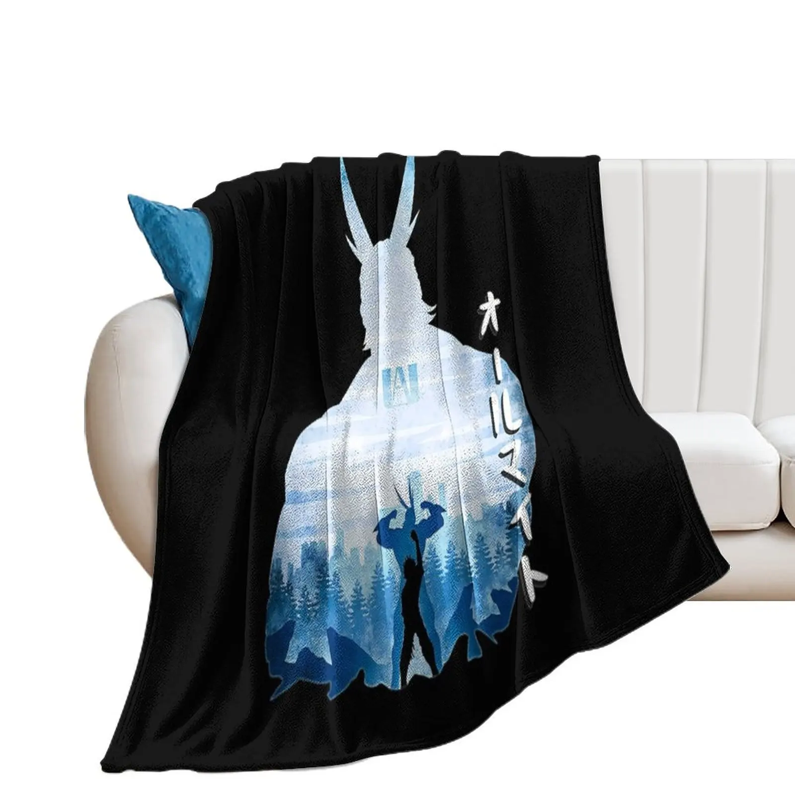 

Minimalist SIlhouette All Might \t Throw Blanket Polar Camping Comforter Bed Blankets