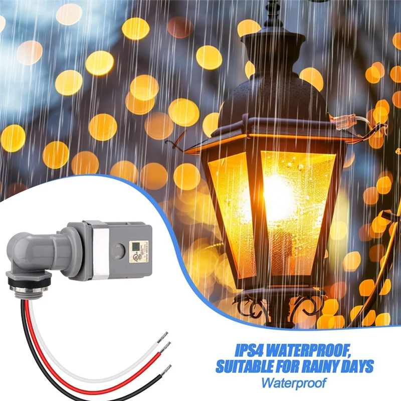 

2 упаковки поворотного крепления фотоконтроля для наружного фотоэлемента с штоком, датчик фотоэлемента для наружного освещения