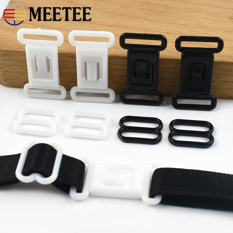 

500Sets Meetee 12.5mm Plastic Bra Buckle Bikini Connect Clasp Underwear Front Closure Button Hook Snap DIY Sewing Accessories