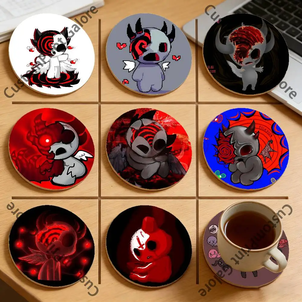 

Tainted Apollyon B-Binding I-Isaac Eco-Friendly Pine Coasters HD Print Design Non-Slip, Heat-Resistant Table Protection