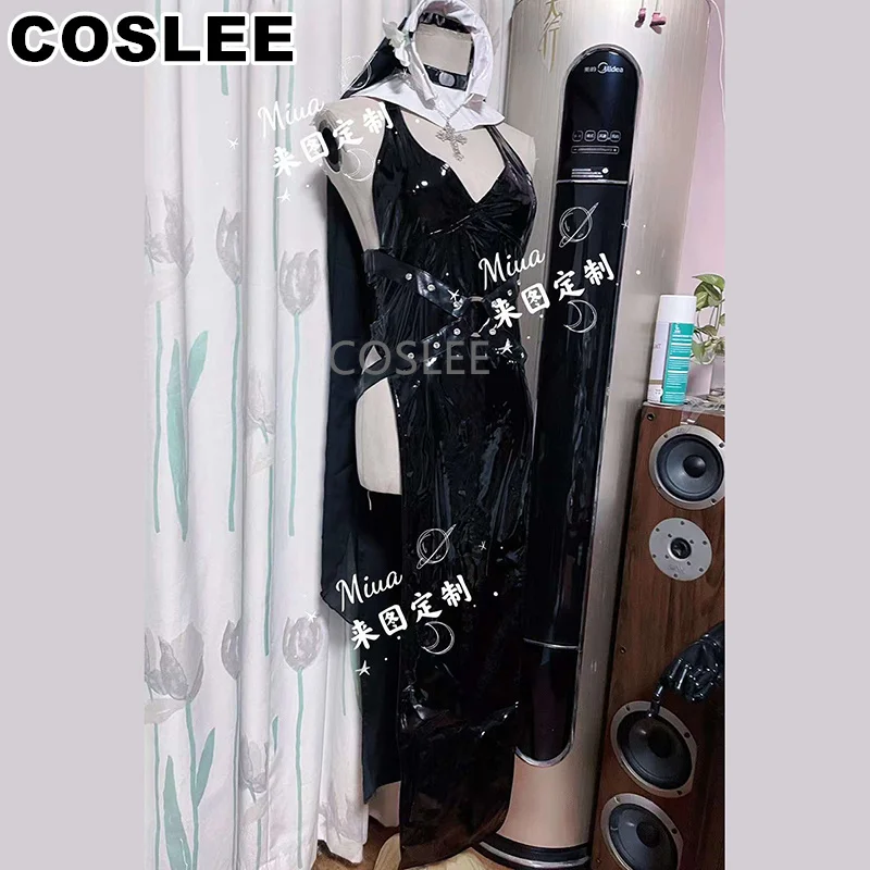 COSLEE Genshin Impact Lumine Traveler Cosplay Costume Game Suit Nun Uniform Dress Women Halloween Party Outfit Customized NEW